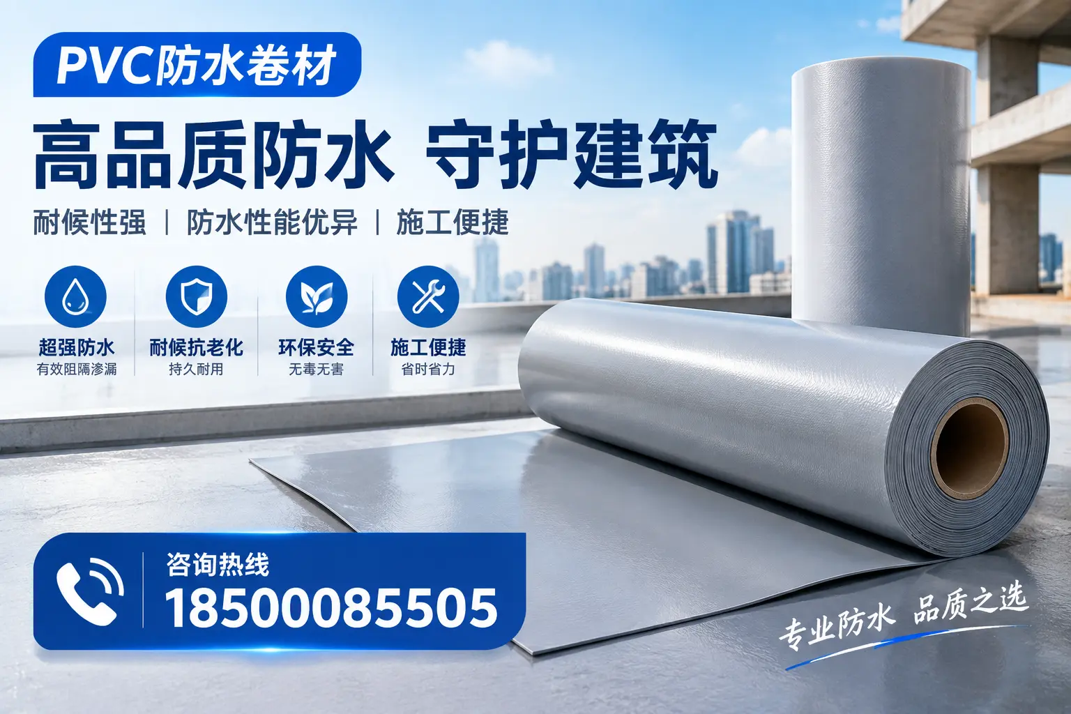 PVC防水卷材的防水效果评测,适合延安的科学依据
